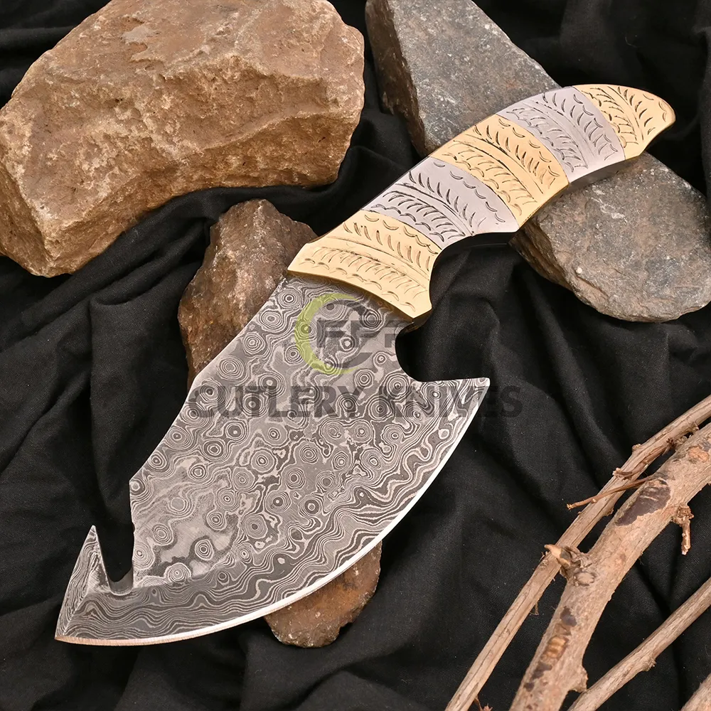 Full Tang Custom Handmade  Damascus Steel  Skinner knife-Gift For Hunters, Personalized Gift Knife, Groomsmen Axe gift