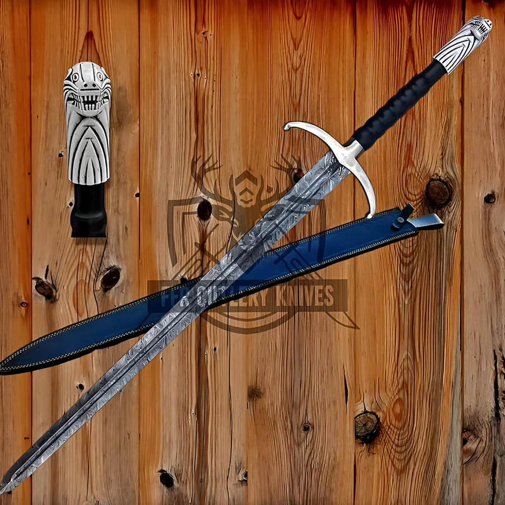 Game of Thrones Longclaw sword the sword of john snow, Damascus steel sword-Gift for Boyfriend, Fathers Day Gift ,Anniversary Gift for him