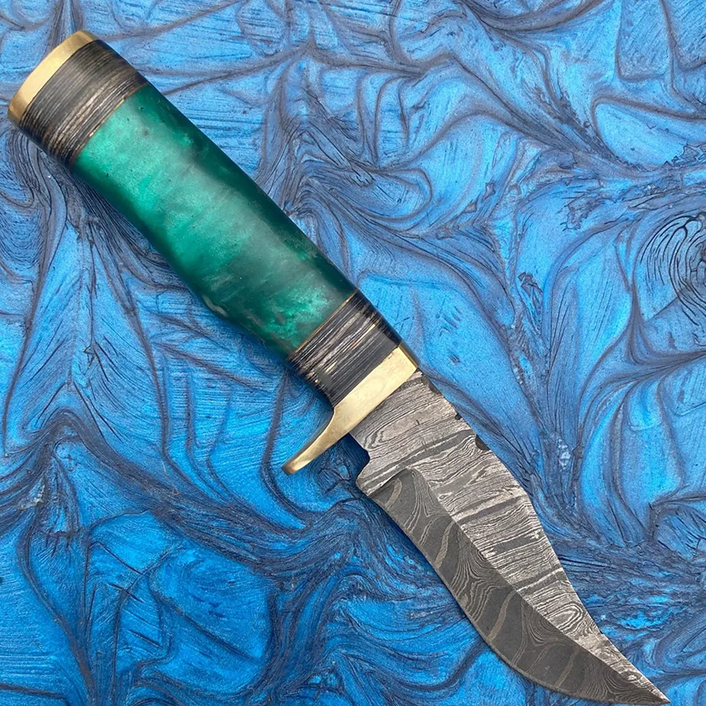 HANDMADE FORGED DAMASCUS STEEL FIXED BLADE SKINNING HUNTING KNIFE SURVIVAL, Gift for Boyfriend, Fathers Day Gift, Groomsmen Gift for Men
