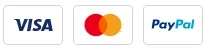 Payment method icons for Visa, Mastercard, PayPal, Shop Pay, and American Express